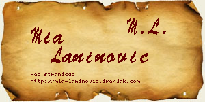 Mia Laninović vizit kartica